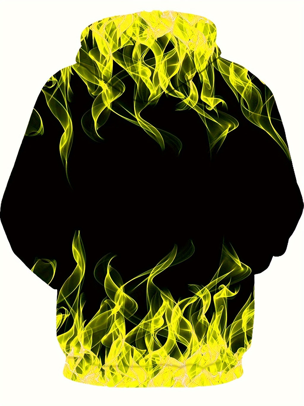 Creative Flame Print Hoodie, Cool Hoodies For Men, Men's Casual Graphic Design Pullover Hooded Sweatshirt With Kangaroo Pocket Streetwear For Winter Fall, As Gifts