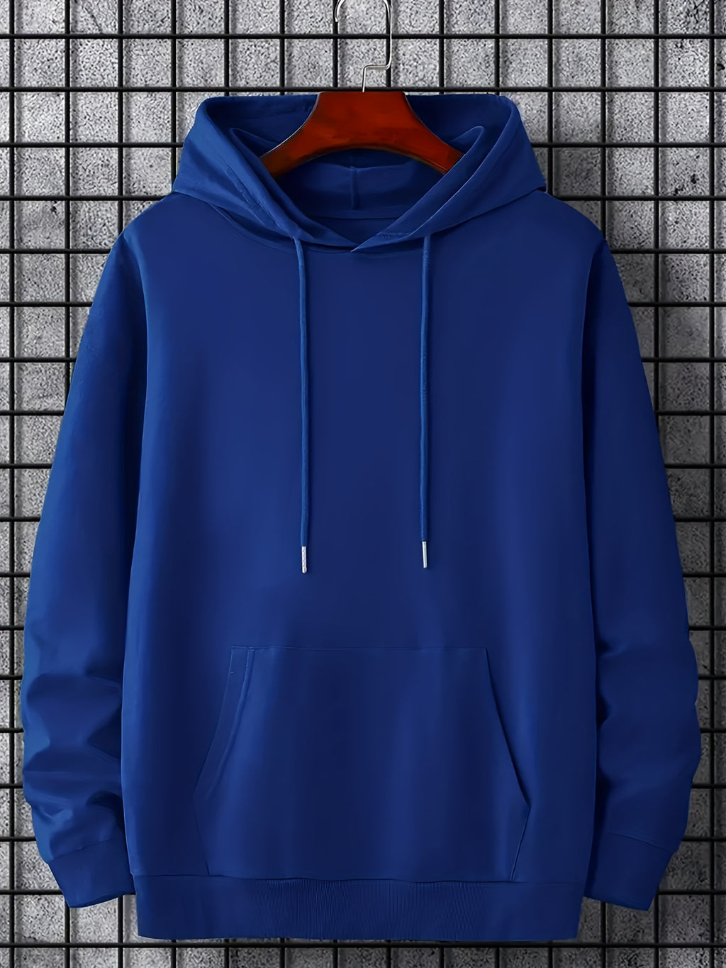 [Graphic Hoodie, Comfy Trendy] Comfy Graphic Hoodie - Solid Color Hoodies For Men - Kangaroo Pocket Loose Drawstring Trendy Hooded Pullover For Autumn Winter