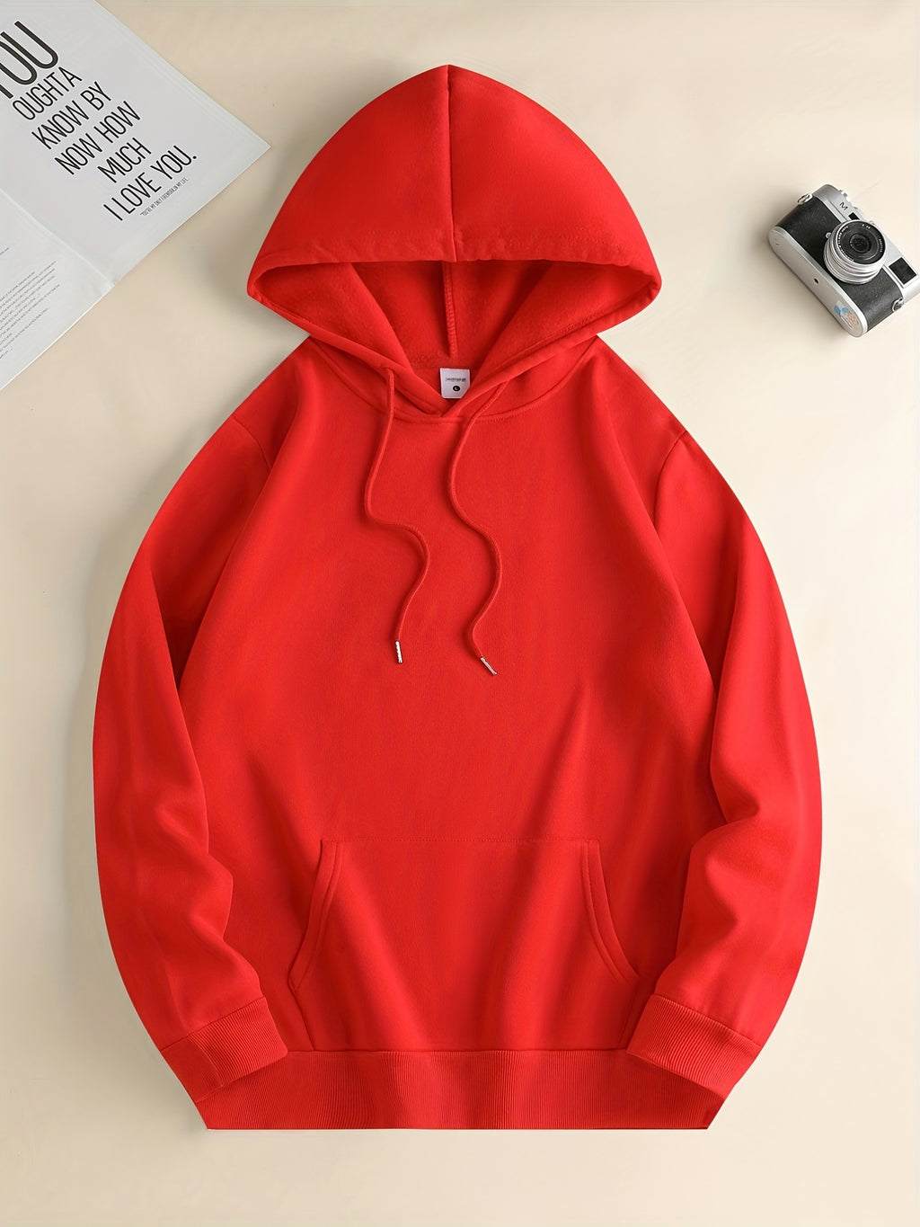 Hoodies For Men, 'Love And Peace' Graphic Print Hoodie, Men’s Casual Pullover Hooded Sweatshirt With Kangaroo Pocket For Spring Fall, As Gifts