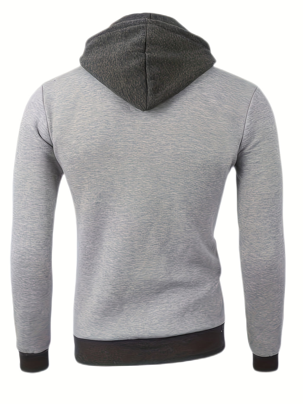 Thick Casual Hooded Jacket - Color Block Long Sleeve Hoodies With Zipper for Spring Fall Gym Sports