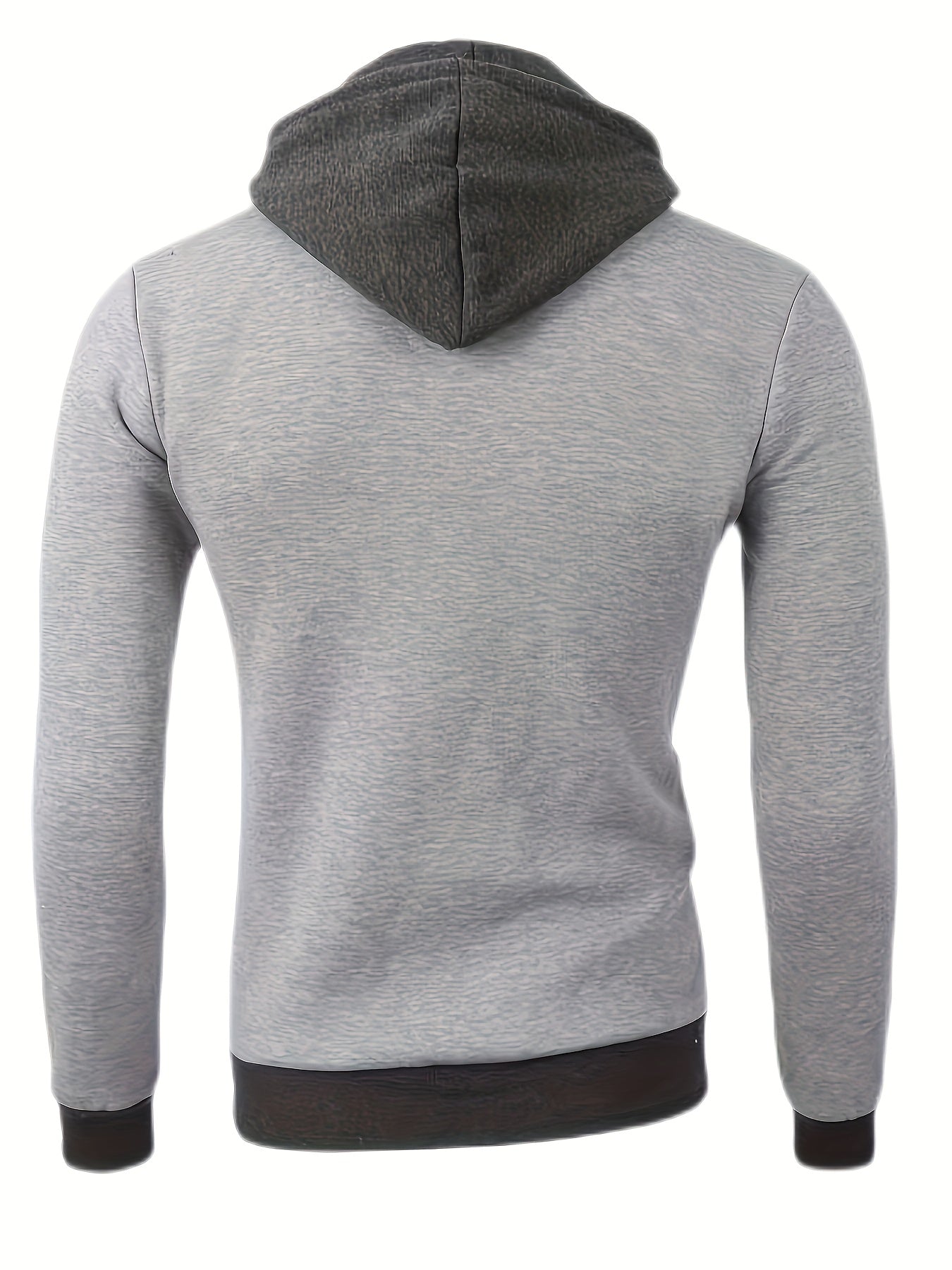 Thick Casual Hooded Jacket - Color Block Long Sleeve Hoodies With Zipper for Spring Fall Gym Sports