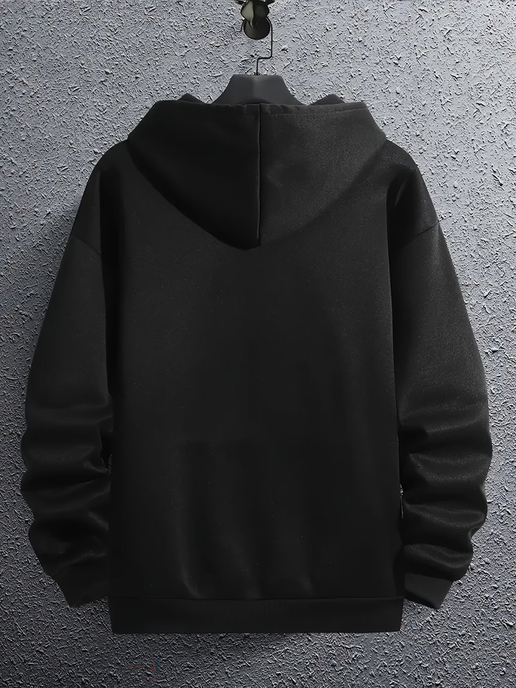 [Graphic Hoodie, Comfy Trendy] Comfy Graphic Hoodie - Solid Color Hoodies For Men - Kangaroo Pocket Loose Drawstring Trendy Hooded Pullover For Autumn Winter