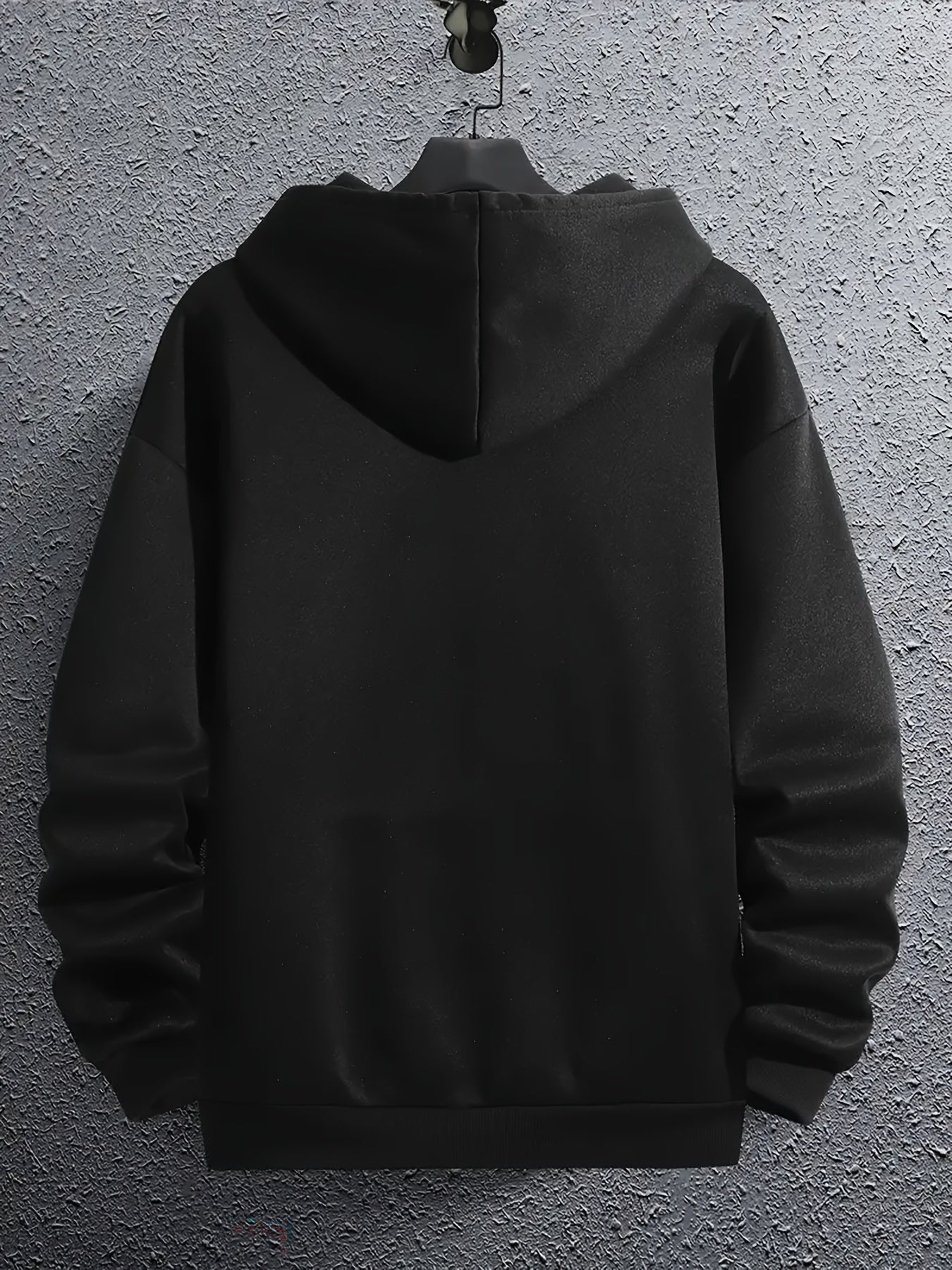 [Graphic Hoodie, Comfy Trendy] Comfy Graphic Hoodie - Solid Color Hoodies For Men - Kangaroo Pocket Loose Drawstring Trendy Hooded Pullover For Autumn Winter