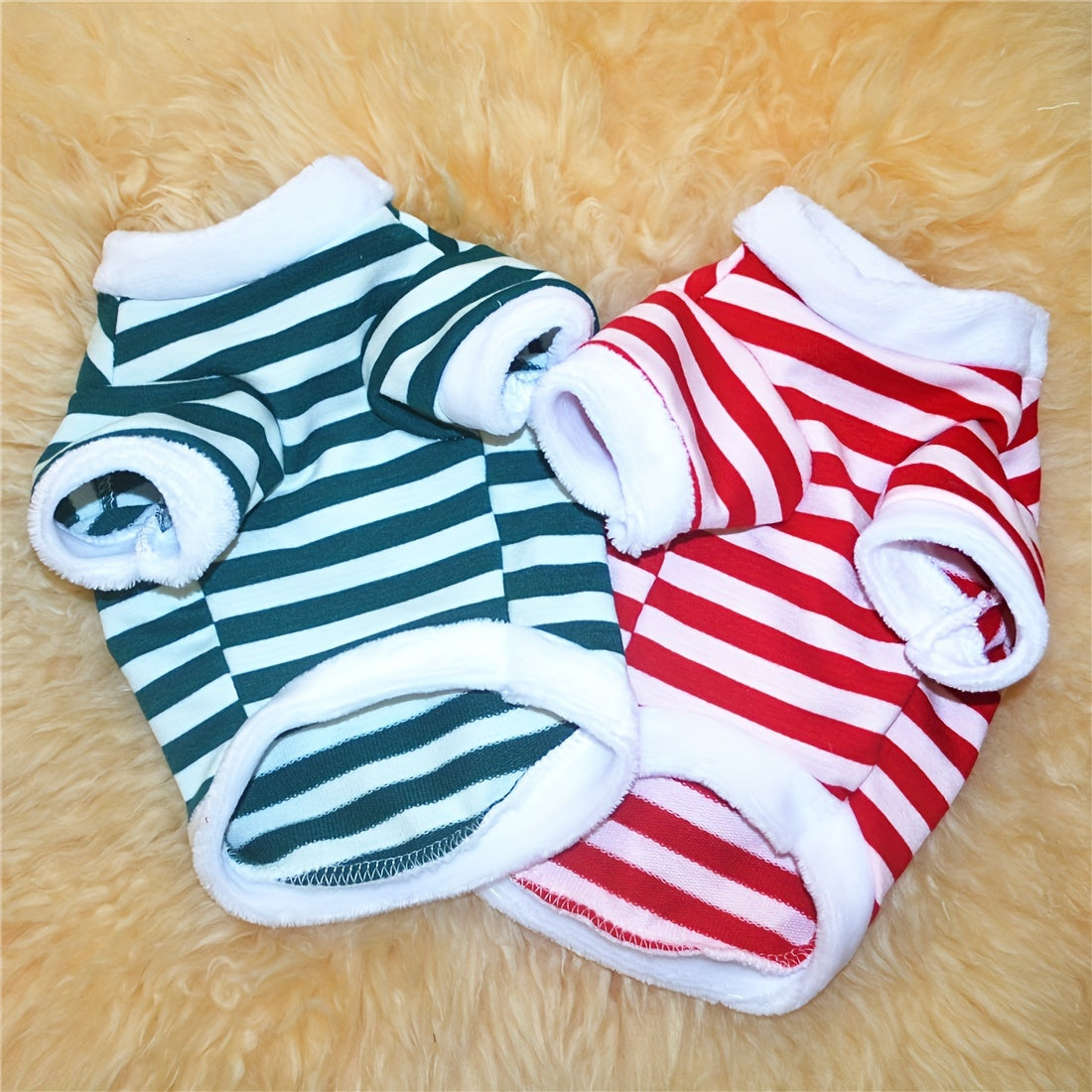 Striped Festive Dog Hoodie - Hoodies with Letter Graphic, New Year Style, Soft and Cozy Pet Sweatshirt for Christmas and Festival Wearing, Adorable Dog Apparel for Small to Large Breeds