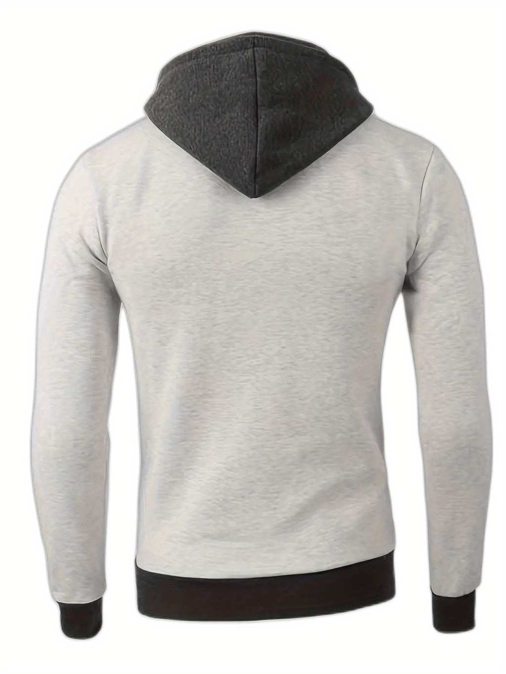 Thick Casual Hooded Jacket - Color Block Long Sleeve Hoodies With Zipper for Spring Fall Gym Sports