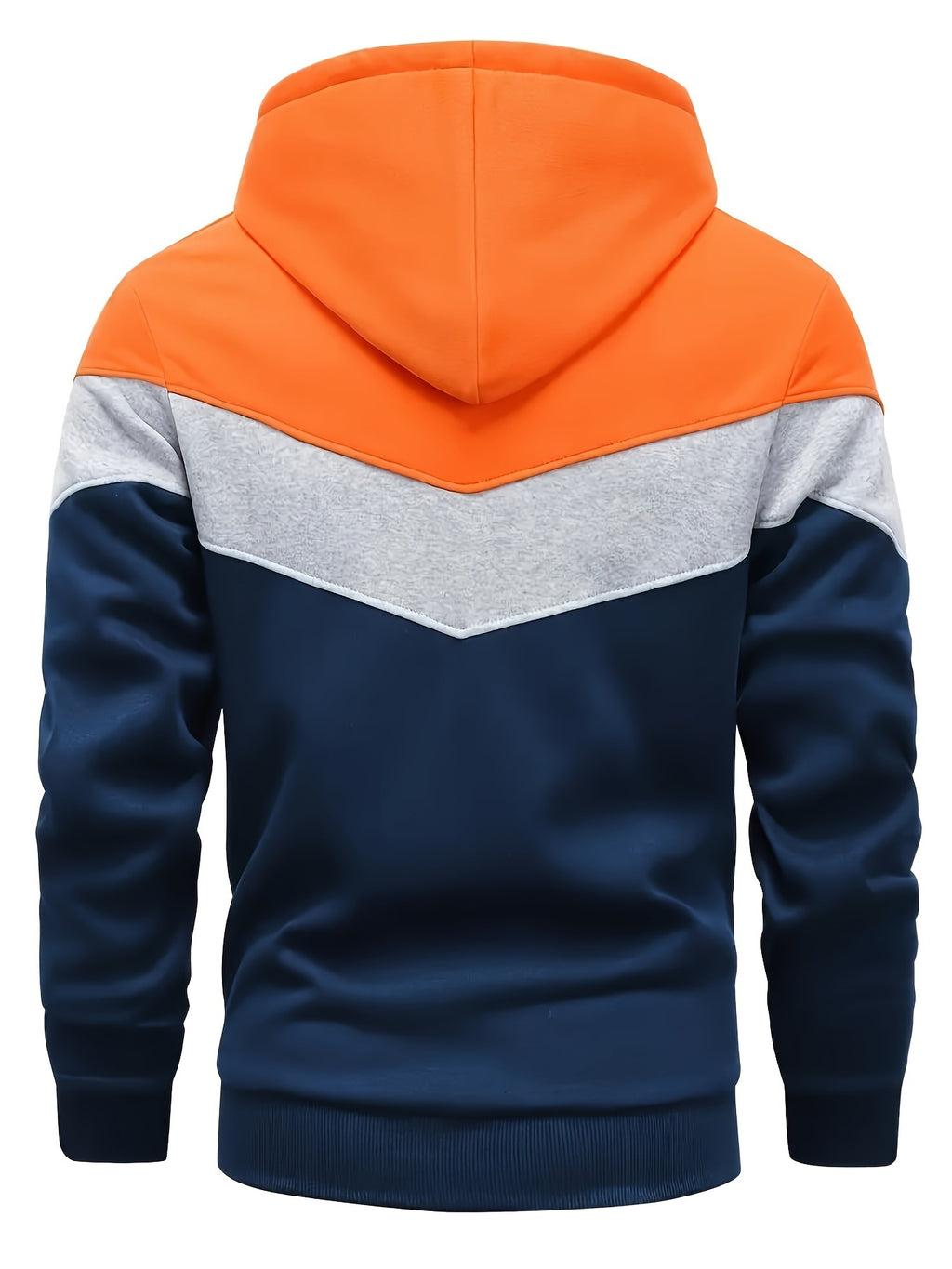 Color Block Print Hoodie, Cool Hoodies For Men, Men's Casual Graphic Design Pullover Hooded Sweatshirt With Kangaroo Pocket Streetwear For Winter Fall, As Gifts