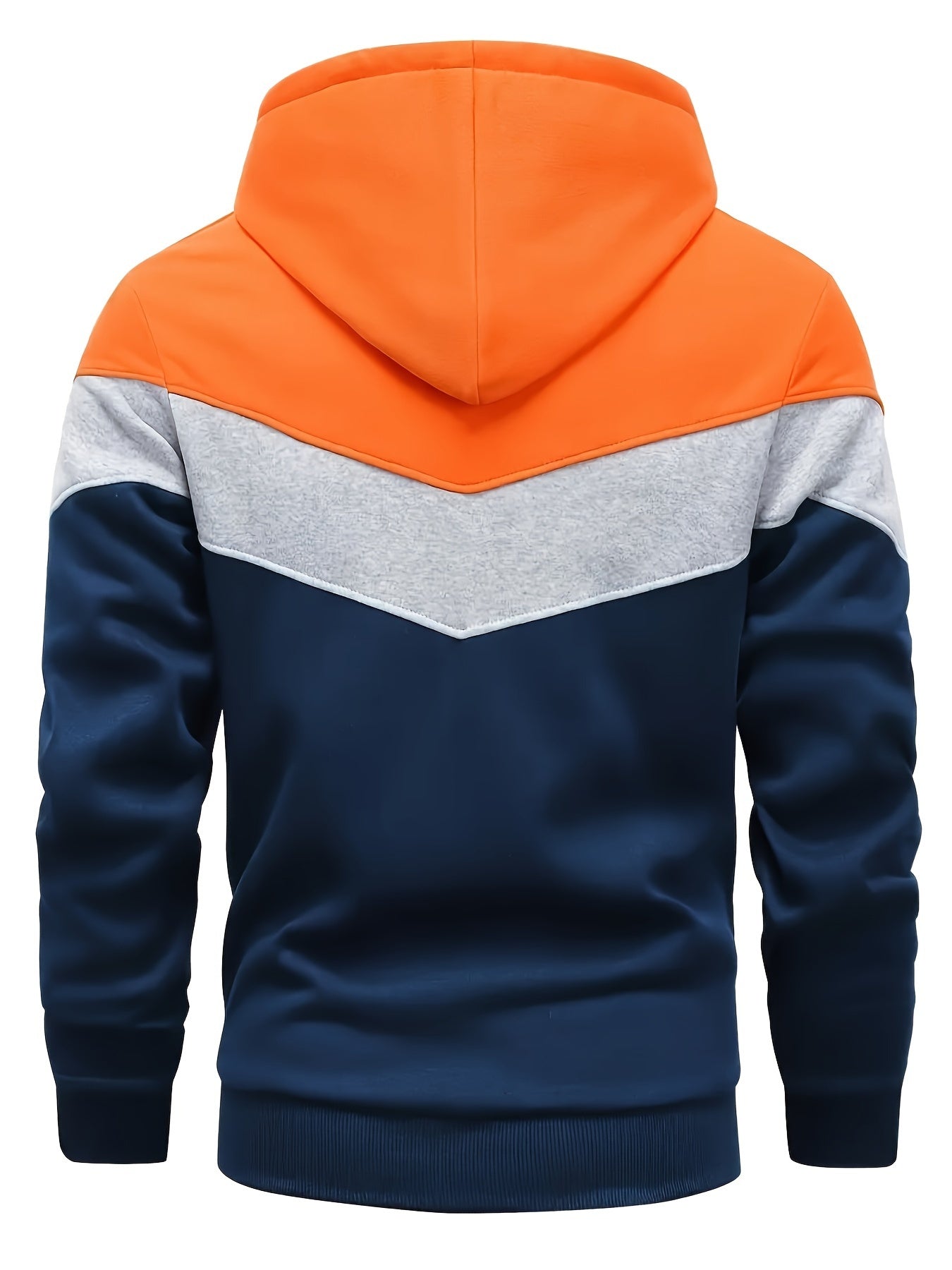 Color Block Print Hoodie, Cool Hoodies For Men, Men's Casual Graphic Design Pullover Hooded Sweatshirt With Kangaroo Pocket Streetwear For Winter Fall, As Gifts