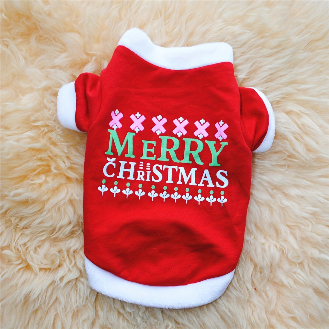 Striped Festive Dog Hoodie - Hoodies with Letter Graphic, New Year Style, Soft and Cozy Pet Sweatshirt for Christmas and Festival Wearing, Adorable Dog Apparel for Small to Large Breeds