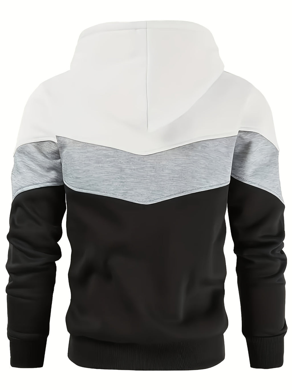 Color Block Print Hoodie, Cool Hoodies For Men, Men's Casual Graphic Design Pullover Hooded Sweatshirt With Kangaroo Pocket Streetwear For Winter Fall, As Gifts