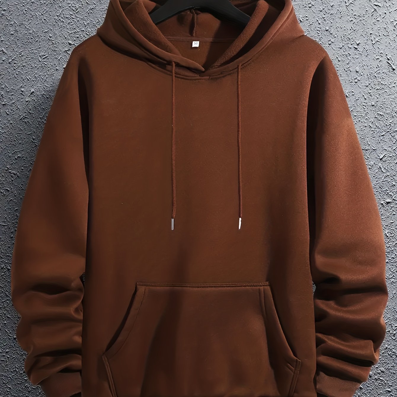 [Graphic Hoodie, Comfy Trendy] Comfy Graphic Hoodie - Solid Color Hoodies For Men - Kangaroo Pocket Loose Drawstring Trendy Hooded Pullover For Autumn Winter
