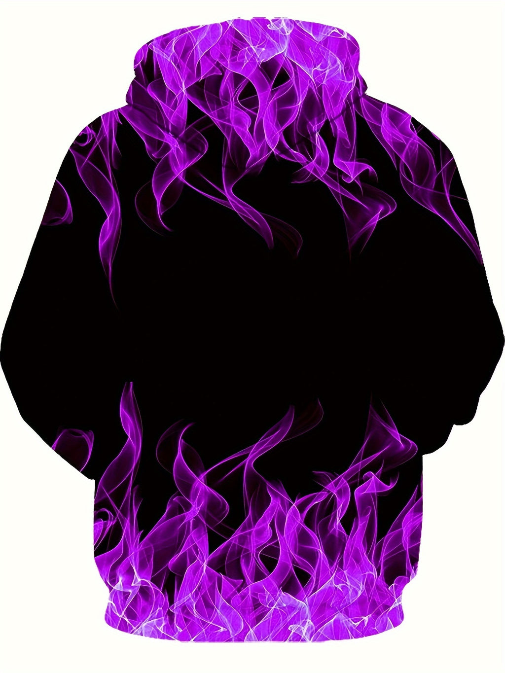 Creative Flame Print Hoodie, Cool Hoodies For Men, Men's Casual Graphic Design Pullover Hooded Sweatshirt With Kangaroo Pocket Streetwear For Winter Fall, As Gifts