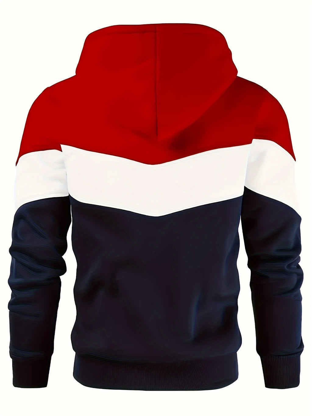 Color Block Print Hoodie, Cool Hoodies For Men, Men's Casual Graphic Design Pullover Hooded Sweatshirt With Kangaroo Pocket Streetwear For Winter Fall, As Gifts