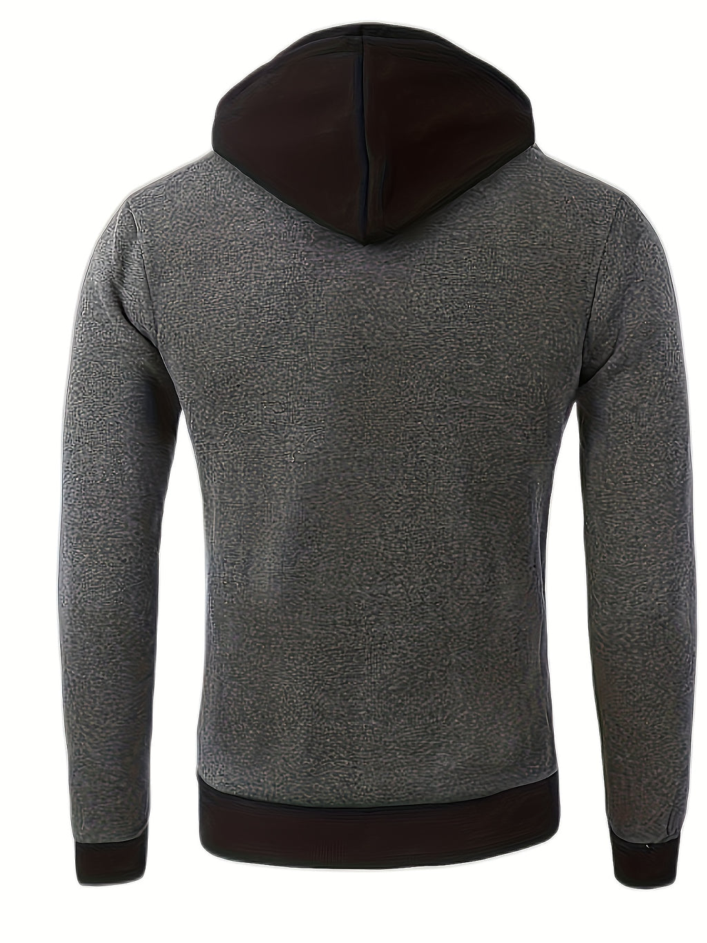 Thick Casual Hooded Jacket - Color Block Long Sleeve Hoodies With Zipper for Spring Fall Gym Sports