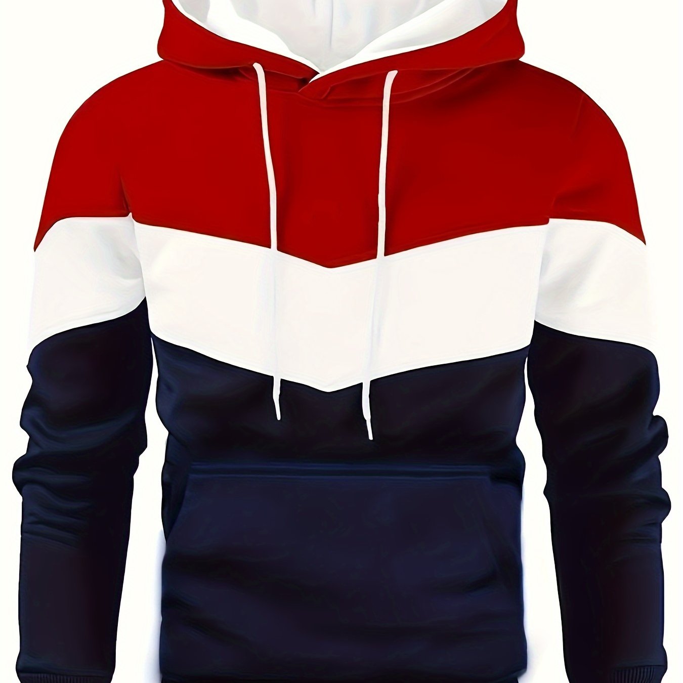 Color Block Print Hoodie, Cool Hoodies For Men, Men's Casual Graphic Design Pullover Hooded Sweatshirt With Kangaroo Pocket Streetwear For Winter Fall, As Gifts