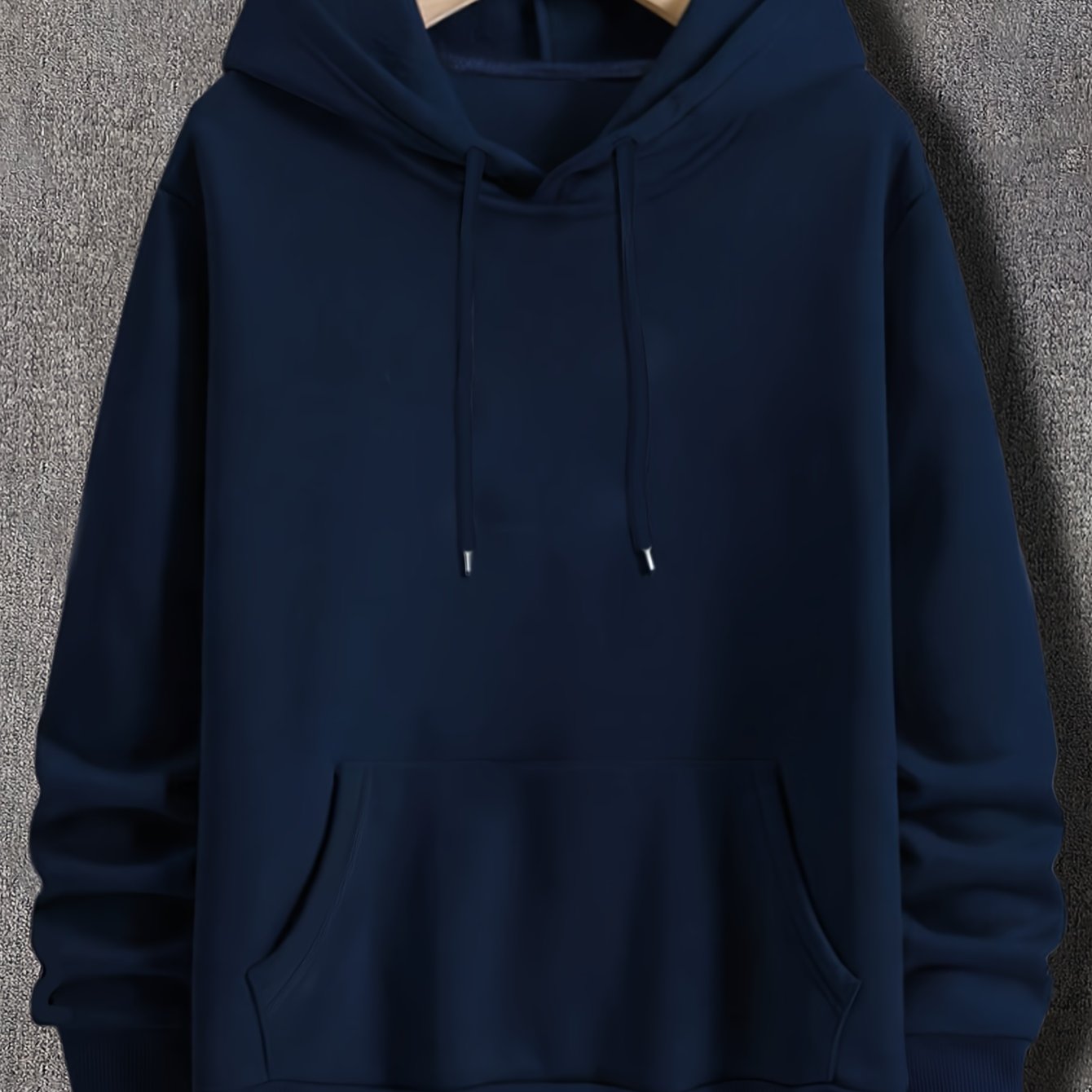 [Graphic Hoodie, Comfy Trendy] Comfy Graphic Hoodie - Solid Color Hoodies For Men - Kangaroo Pocket Loose Drawstring Trendy Hooded Pullover For Autumn Winter