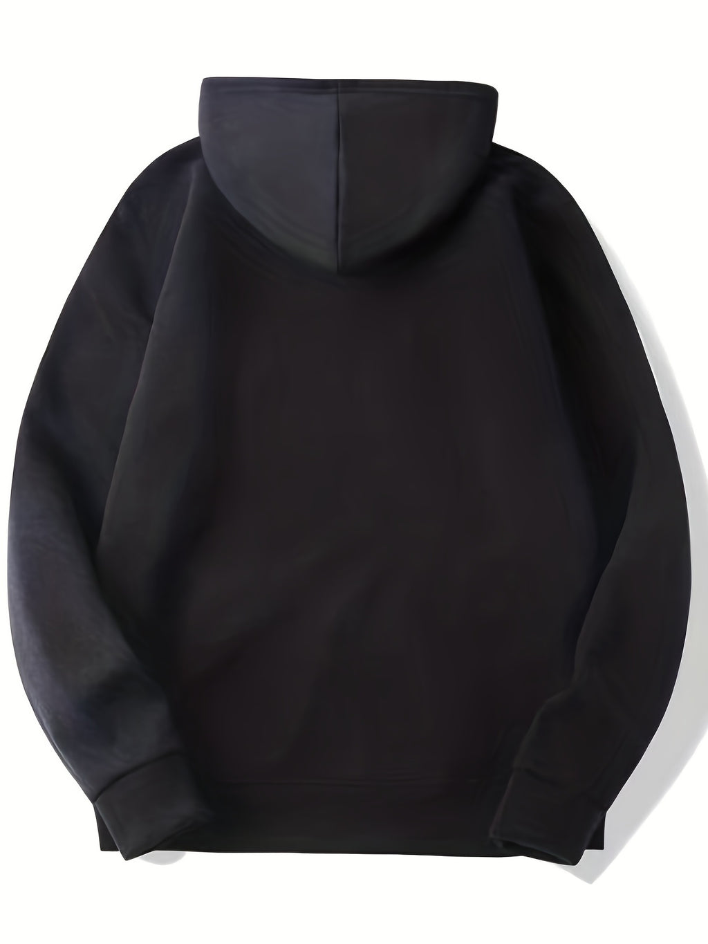 Plus Size Men's Drawstring Hoodies, "My Rights Don't Stop Where Your Feelings Begin" Graphic Print Sweatshirt For Big & Tall Males