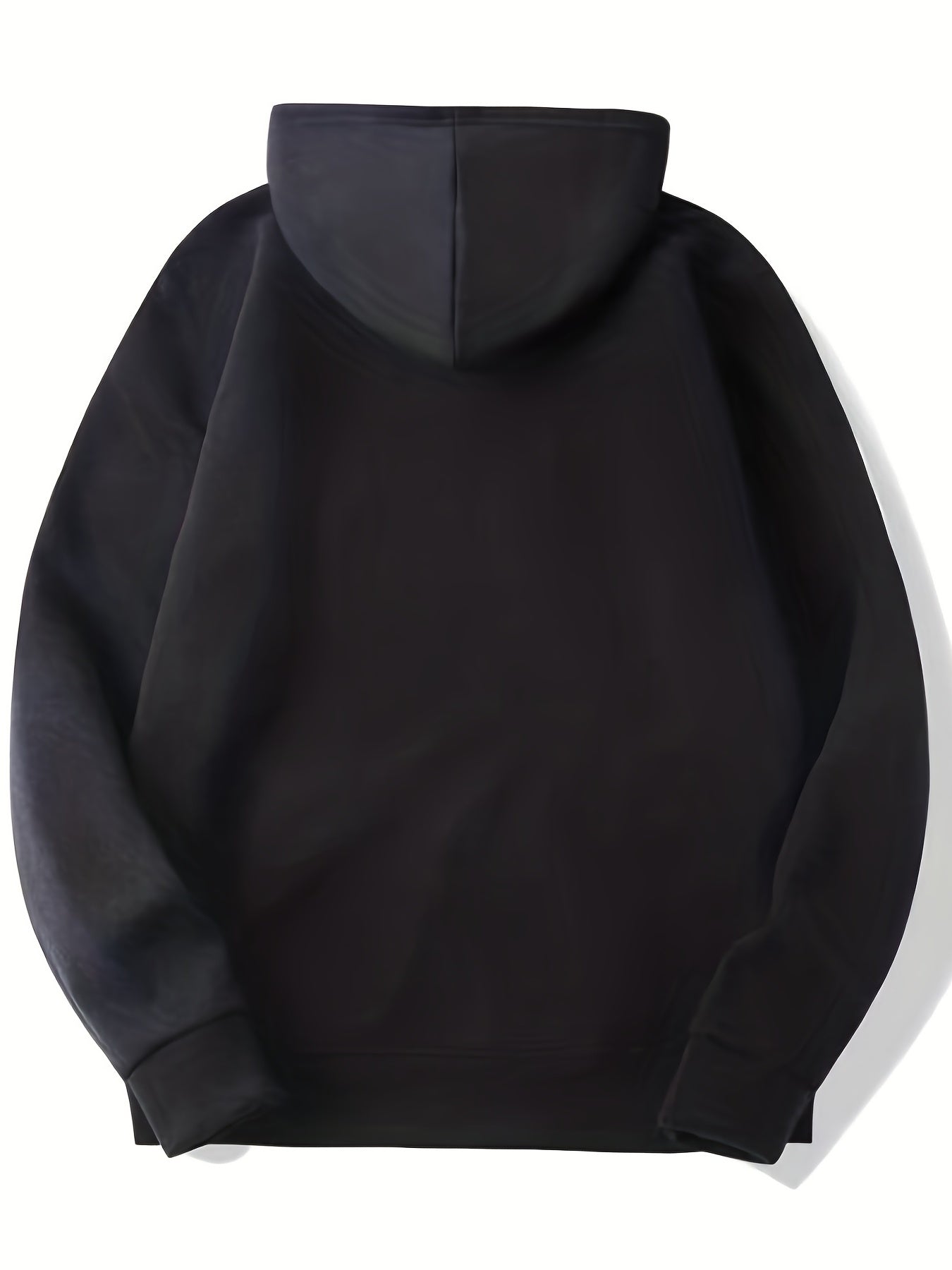 Plus Size Men's Drawstring Hoodies, "My Rights Don't Stop Where Your Feelings Begin" Graphic Print Sweatshirt For Big & Tall Males