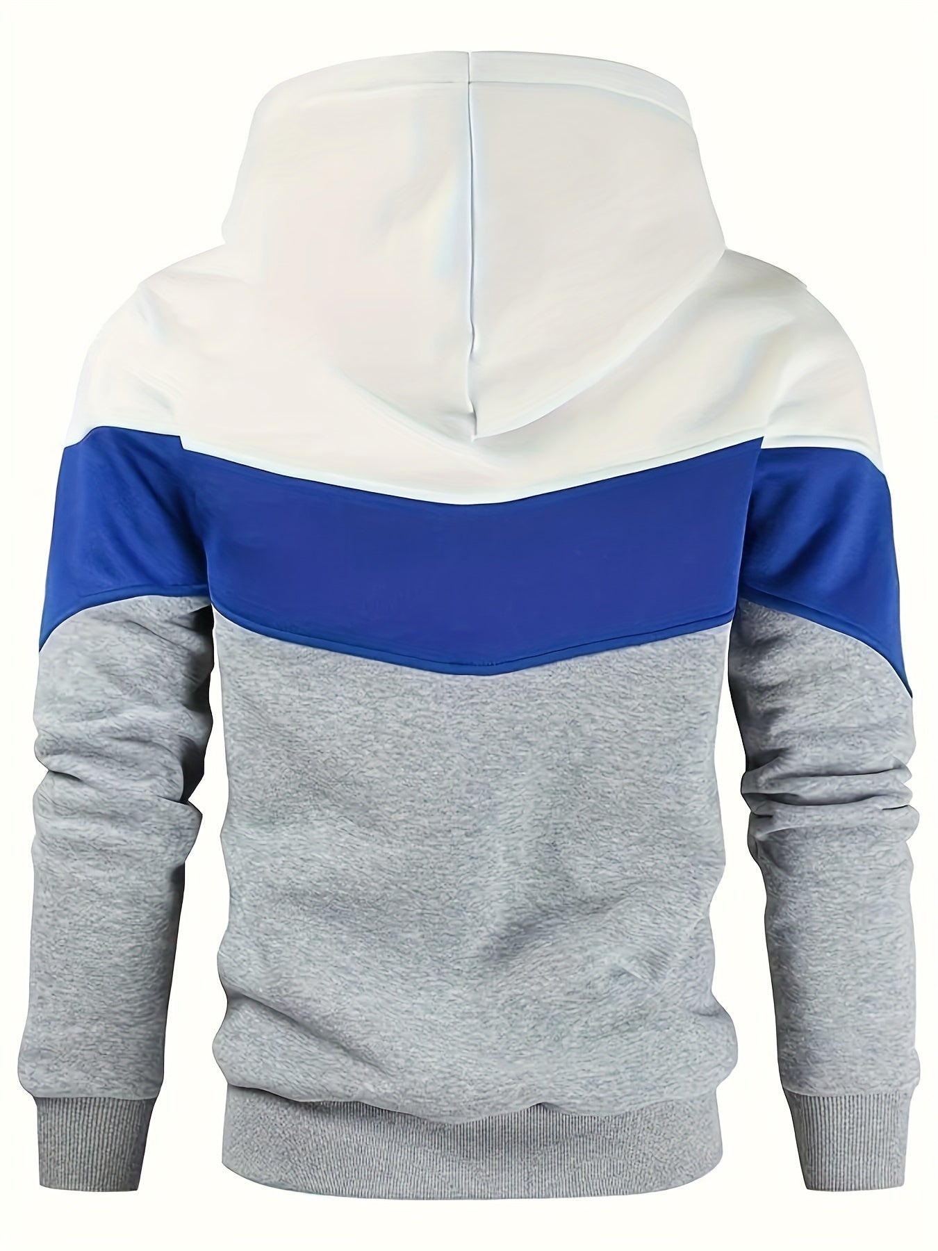 Color Block Print Hoodie, Cool Hoodies For Men, Men's Casual Graphic Design Pullover Hooded Sweatshirt With Kangaroo Pocket Streetwear For Winter Fall, As Gifts
