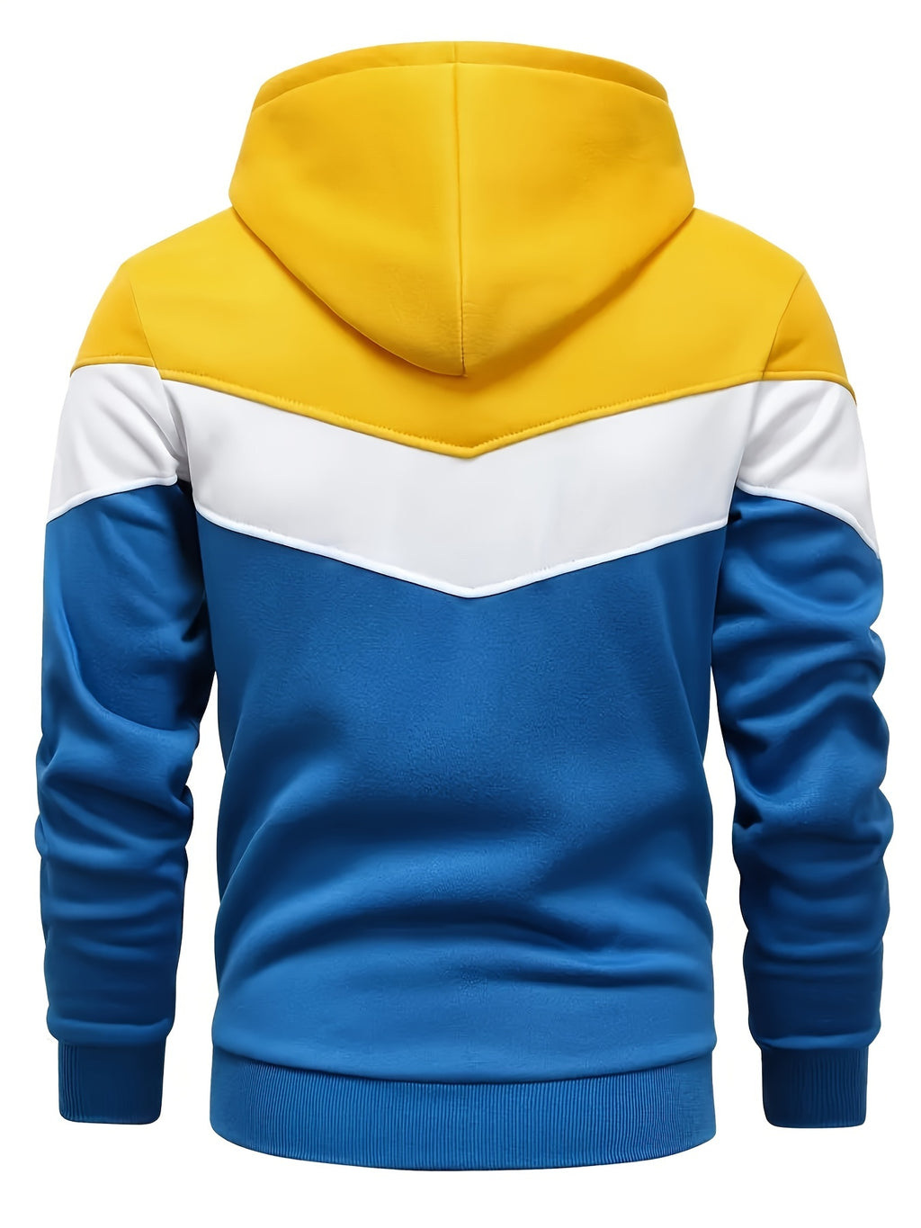 Color Block Print Hoodie, Cool Hoodies For Men, Men's Casual Graphic Design Pullover Hooded Sweatshirt With Kangaroo Pocket Streetwear For Winter Fall, As Gifts