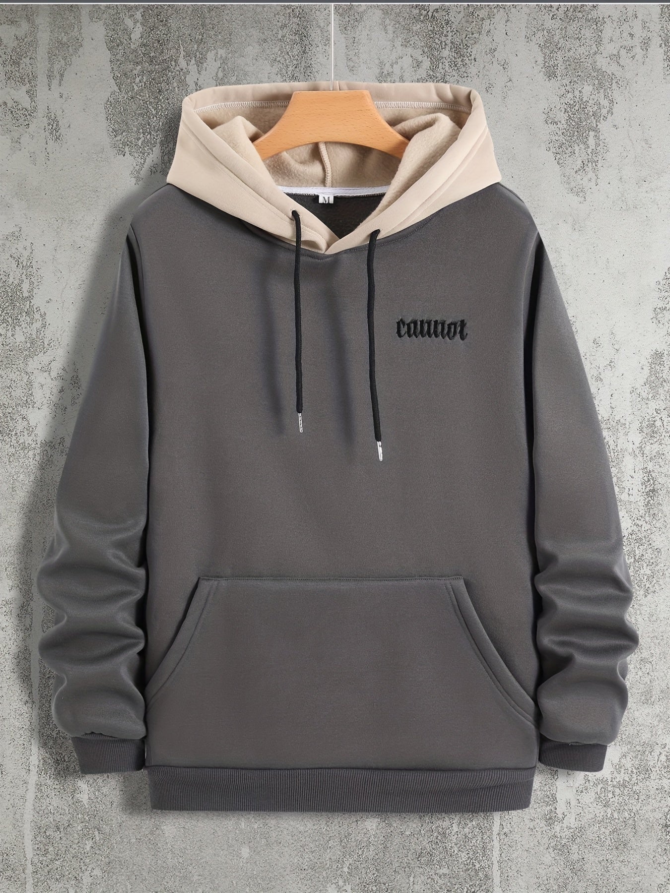 Color Block Cool Hoodies For Men, Men's Casual Graphic Design Hooded Sweatshirt Streetwear For Winter Fall, As Gifts
