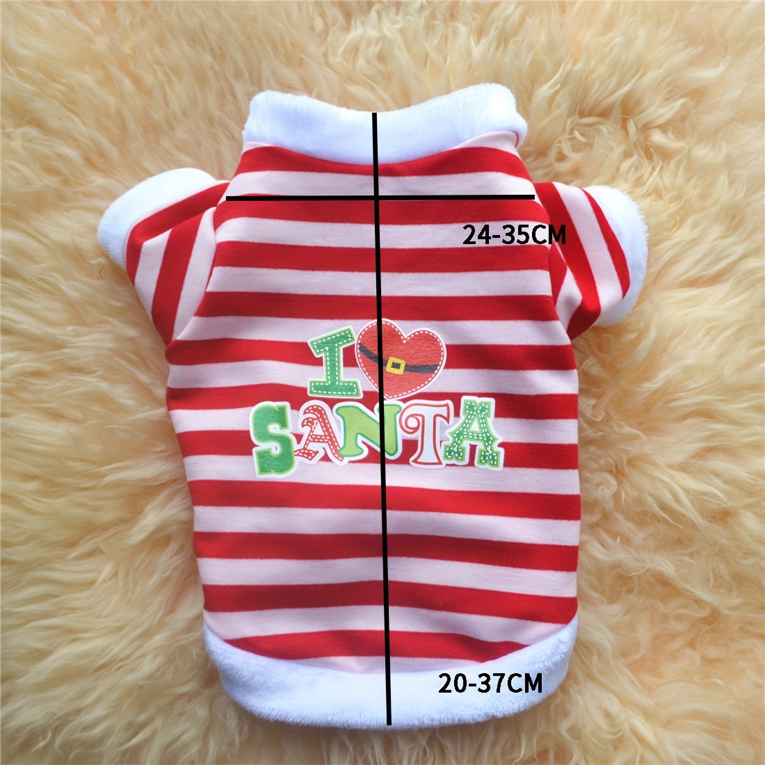 Striped Festive Dog Hoodie - Hoodies with Letter Graphic, New Year Style, Soft and Cozy Pet Sweatshirt for Christmas and Festival Wearing, Adorable Dog Apparel for Small to Large Breeds