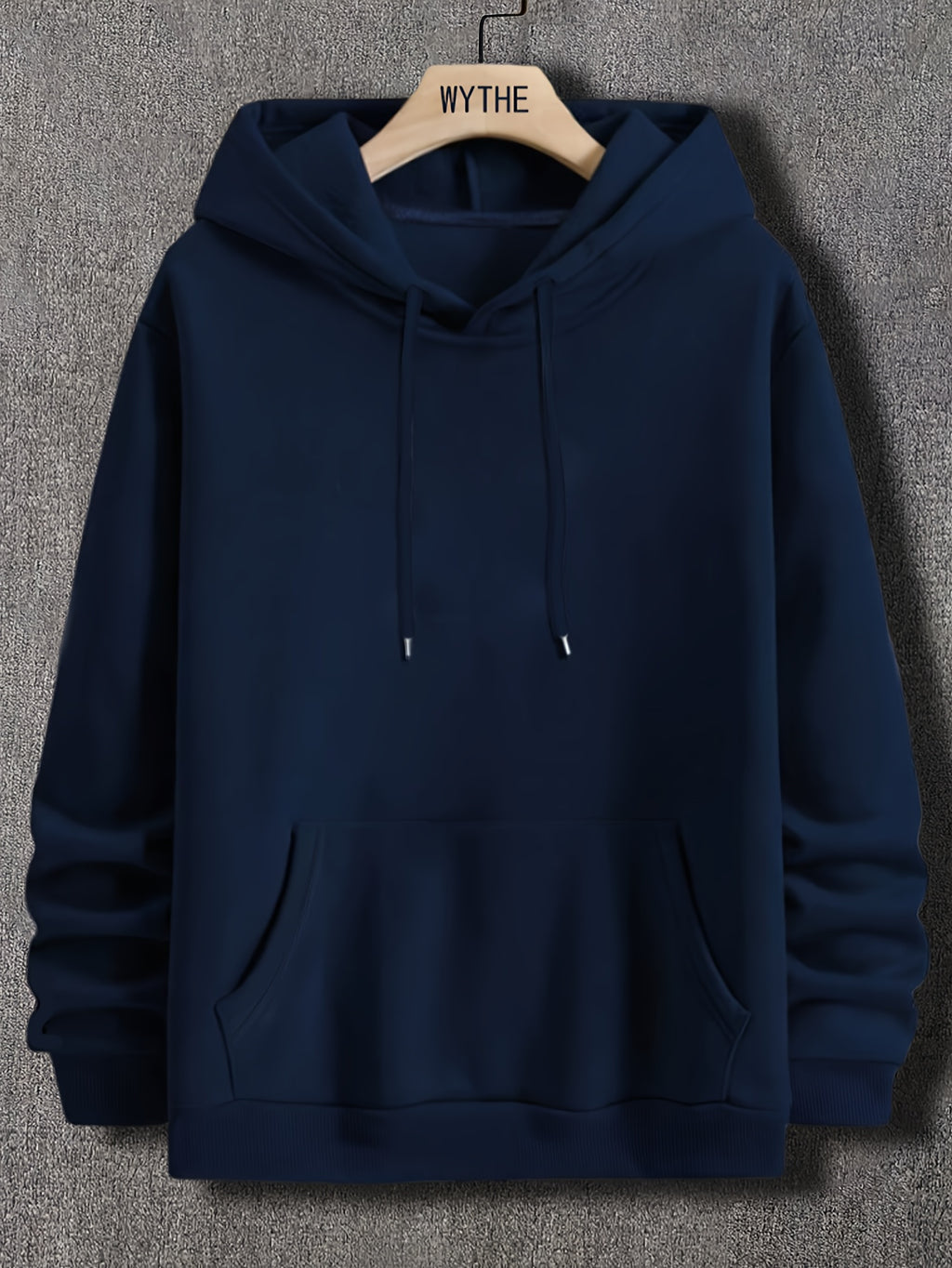 [Graphic Hoodie, Comfy Trendy] Comfy Graphic Hoodie - Solid Color Hoodies For Men - Kangaroo Pocket Loose Drawstring Trendy Hooded Pullover For Autumn Winter