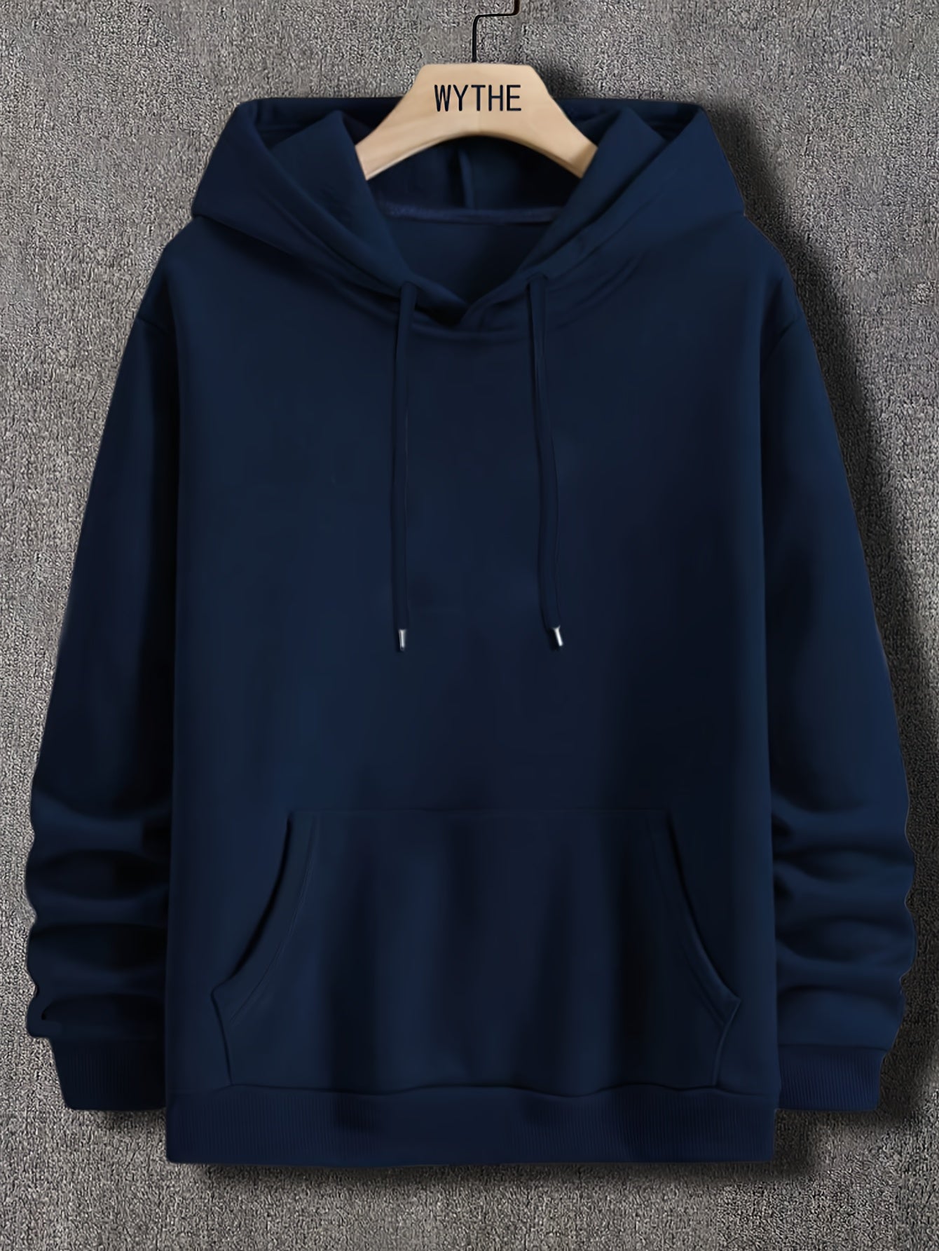 [Graphic Hoodie, Comfy Trendy] Comfy Graphic Hoodie - Solid Color Hoodies For Men - Kangaroo Pocket Loose Drawstring Trendy Hooded Pullover For Autumn Winter