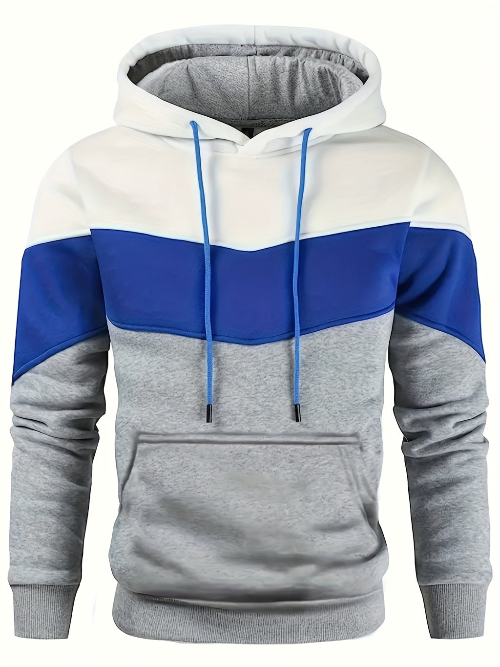 Color Block Print Hoodie, Cool Hoodies For Men, Men's Casual Graphic Design Pullover Hooded Sweatshirt With Kangaroo Pocket Streetwear For Winter Fall, As Gifts