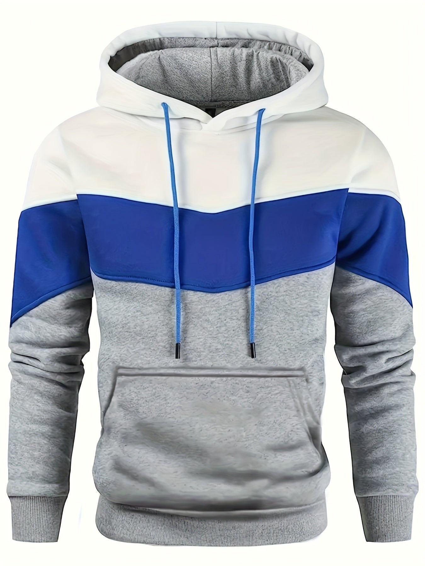 Color Block Print Hoodie, Cool Hoodies For Men, Men's Casual Graphic Design Pullover Hooded Sweatshirt With Kangaroo Pocket Streetwear For Winter Fall, As Gifts