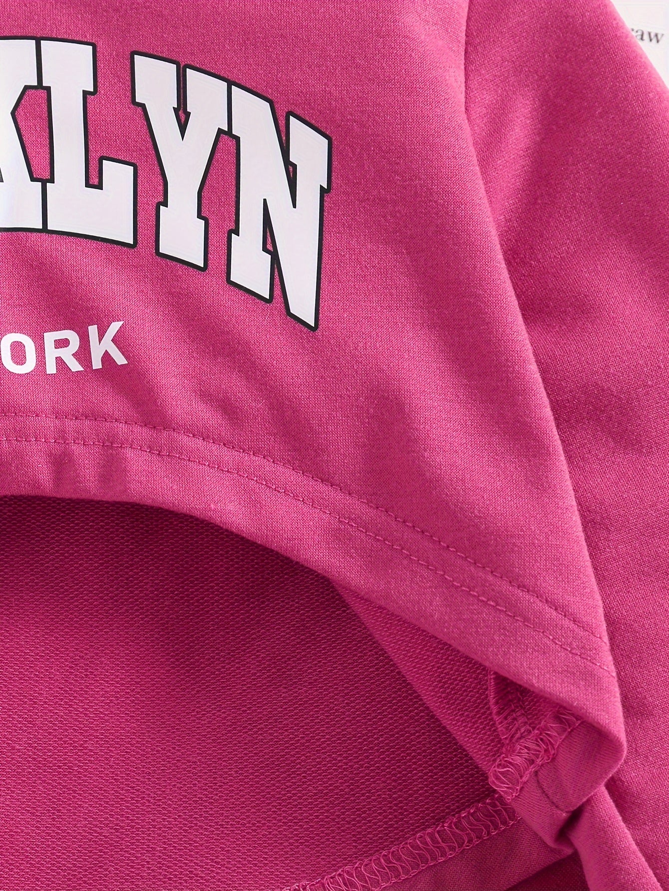 3pcs BROOKLYN Print Outfits Girls Hoodies + Tank Top + Jogger Pants Set Sports Spring Fall